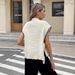 Women's Clothing Women's Sleeveless Sweater Vest Simple Design Contrast Color Bow Tie Top_ecoleips.com