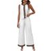 Women's Clothing New Loose Casual Sleeveless Round Neck Top Loose Straight Wide Leg Pants_ecoleips.com