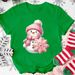 European And American Cross-border Foreign Trade Women's Clothing Christmas-themed Round-neck Printed Short-sleeve_ecoleips.com