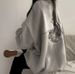 Women's plus Size Moon Long Sleeve Sweatshirt American Style Loose Fit Crew Neck Trendy Chic Top New 2024_ecoleips.com