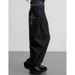 Korea Dongdaemun New Street Style Retro Handsome Versatile Leopard Print Cross Pointed Loose Wide-Leg Jeans_ecoleips.com