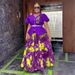 Paisley Print Button-Down A-Line Dress – Stylish Plus-Size Short Sleeve Dress For Women_ecoleips.com