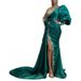 Women's Clothing Women's Banquet Evening Dress Sprinkled With Silver Sequins Slim Stage Dress Long Skirt_ecoleips.com