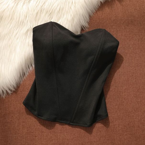 Sexy Strapless Three-Dimensional Fishbone Corset Camisole Vest For Women Wedding Dress Inner Layer Base Shirt Tube Top_ecoleips.com