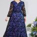 Women's Plus Size Flocked Metallic Elegant Evening Dress Prom Dress Party Dress Bridesmaid Dress_ecoleips.com