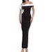 Women's Off-Shoulder Long Dress European American Style Slim Fit Bow Detail Elegant Sexy Bodycon Fashionable Design_ecoleips.com