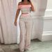2026 European American Cross-border Two-piece Set: Short Printed Tank Top And High-waisted Wide-leg Pants, Women's_ecoleips.com