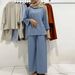 Women's Fashion 2 Piece Set 2025 Spring New Muslim Casual Suit_ecoleips.com