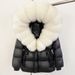 Goose Down Jacket For Women New High End Fur Fox Fur Large Fur Collar Hooded Down Jacket Mid Length Coat_ecoleips.com