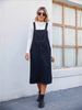 K New Personalized Denim Suspender Dress With Mid Length Skirt_ecoleips.com