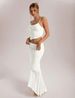 2025 Summer New Women's Light Yellow Lace Camisole Set | Ruffled Short Top + Sheer Mermaid Long_ecoleips.com