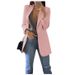 New Long-sleeved Jacket Solid Color Suit Collar Slim Cardigan Temperament Wear Women_ecoleips.com
