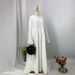 Fashion Maxi Shiny Elegant Long Batwing Sleeve Dress_ecoleips.com