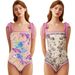 Aria Basics 2023 Canadian Foreign Trade Ins-style Double-sided Printed One-piece Swimsuit, Strapless Retro Swimwear For Women_ecoleips.com