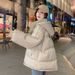 girl Girl Thickened Bread Short Down Coat Women Korean Version Loose Autumn Winter Cotton Padded Jacket 2025 New Model_ecoleips.com