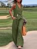 2024 New Fashion Solid Color Suit Vest And Pants Patchwork Casual Two-Piece Set For Women_ecoleips.com