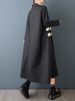 Patchwork Contrast Color Oversized Shirt Dresses For Women New Long Sleeve Loose Casual Vintage Dress Clothes Spring Autumn 2026_ecoleips.com