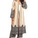 Women's Clothing Elegant Printed Coat Pants Set Ethnic Embroidered Belted Casual Outfit Muslim Sets_ecoleips.com
