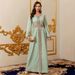 Women's Clothing Robe Cross Border Long Sleeved V Neck Dress_ecoleips.com