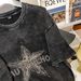Women's Clothing Five Pointed Star Hot Diamond Pure Cotton Short Sleeved T Shirt Female Summer New Loose Top_ecoleips.com