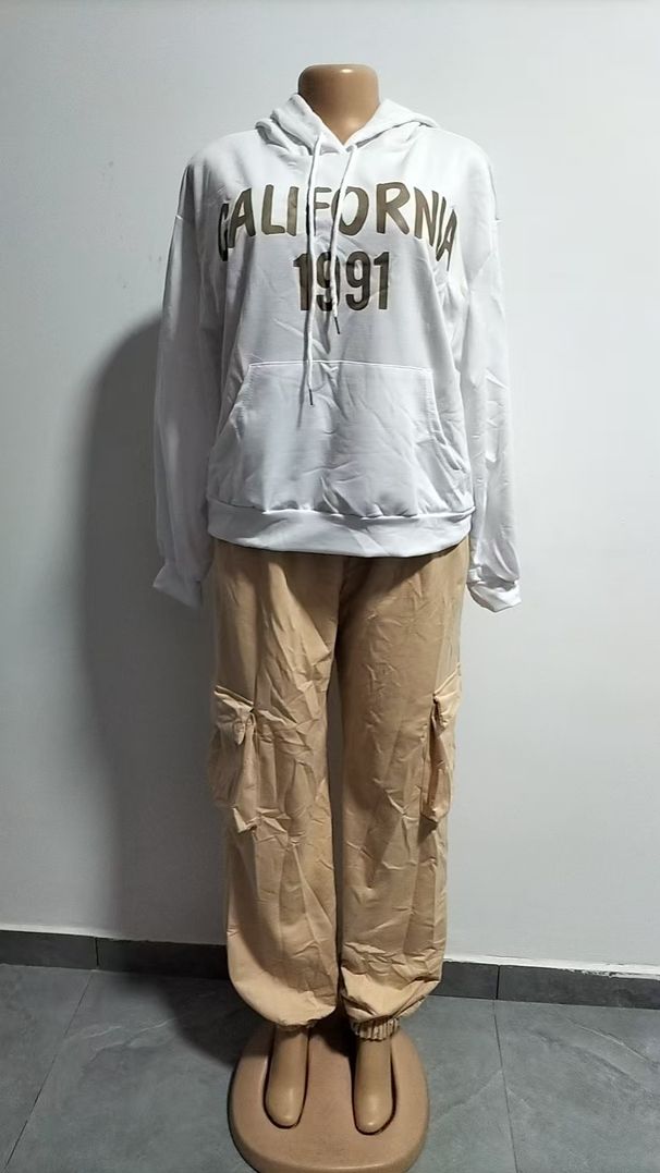 Women's Clothing Trendy Casual Loose Hooded Sweater Suit_ecoleips.com