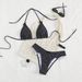 Plaid Two Piece Swimsuit For Women Sexy Ruffles European American Style 2026 Cross Border Design Bikini Set_ecoleips.com