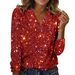 Women's Clothing Round Neck Long-Sleeve Digital Print T-Shirt – Oversized 3D Stripe Tee (S-5XL, Polyester Blend, Spring & Fall Casual Style)_ecoleips.com