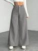 Women's High-Waisted Corduroy Pants Casual Loose Slimming Wide Leg Trousers_ecoleips.com