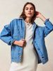 Women's Casual Versatile Denim Jacket European And American Style Pocket Side Slit Design_ecoleips.com