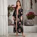 Modest Abaya Dress/Muslim Dress Women Elegant Floral Print Abaya Dress For Women - Modest Muslim Long Sleeve Maxi Dress_ecoleips.com