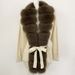 Elegant Fox Fur Collar Knit Cardigan With Belt – Women’s Slim-Fit Open Front Sweater Coat For Autumn/Winter (Multiple Color Combinations)_ecoleips.com