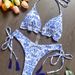 Women’s Clothing New Blue And White Porcelain Print Bikini Swimsuit Beach Sexy Women Swimsuit_ecoleips.com