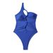 European And American Style Solid Color Braided Rope One Piece Swimsuit Women's Bikini Cross Border Trade 2025_ecoleips.com