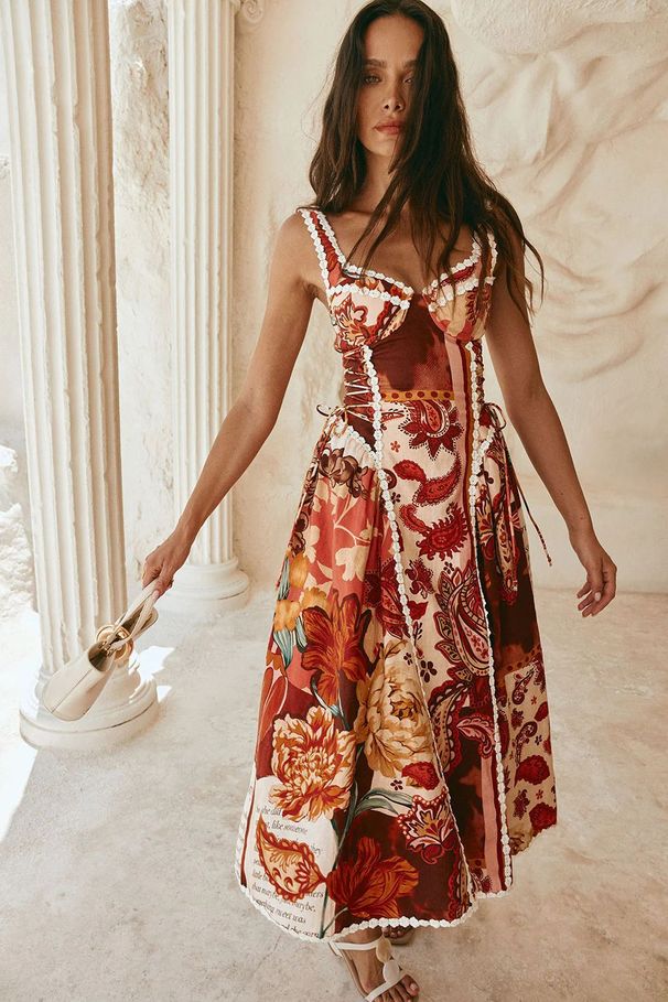 Summer Halter Neck Patchwork Digital Print Dress Style Mid Length Fashion 26 Year Old Women's Clothing_ecoleips.com