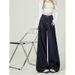 Retro Wide Leg Jeans For Women High Waist Loose Fit Pear Shape Denim Blue Autumn Winter American Style Trousers_ecoleips.com