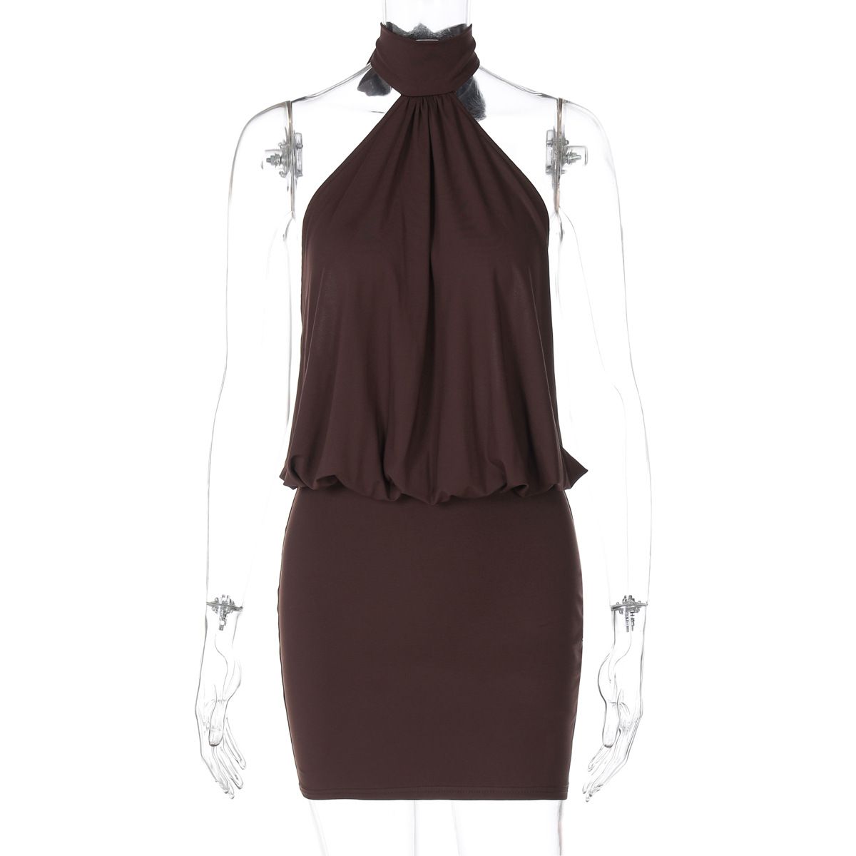 Cross-Border European And American Style Women's Fashion 2025 Summer New Sleeveless Halter Neck Tie Sexy Backless Tight_ecoleips.com
