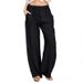 Suitable For All Seasons Plus Size Women's Loose Linen Casual Wide-Leg Pants_ecoleips.com