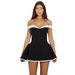 Cross-Border Wholesale European And American Women's Clothing Spring New Product Color-Block Design Sexy Strapless_ecoleips.com