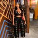 Women's Fashion Wide Leg Pants Set Trendy Loose Straight Leg Style For Markets_ecoleips.com