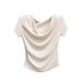 A Short-Sleeved Top Made Of Modal Fabric With A Bold, Sensual Design Featuring A "Dashing Collar" Style; Perfect For Wom_ecoleips.com