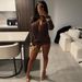 Women's Sexy Deep V Long Sleeve Bodycon Dress Autumn Fashion Outfit Versatile Simple Design For Any Occasion_ecoleips.com