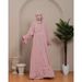 Muslim Dress Women Elegant Middle Eastern Kaftan Dress – Floral Embroidery With Bell Sleeves (S-2xl, Cotton-Blend & Breathable)_ecoleips.com