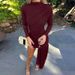 European American Women's Fashion 2025 Autumn New Stylish Slim-fit Round-neck Ruched Bodycon Dress With Ribbons And Long_ecoleips.com