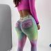 Women's Clothing Tie Dye Colorful Women's Denim Leggings Large Size Sexy Sports Yoga Pants_ecoleips.com