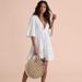 Women's Beach Vacation Sun Protection Cover-Up, Backless, Flared Sleeves, Deep V_ecoleips.com