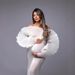 Elegant Maternity Photo Dress With Flattering Ruched Design - Soft Stretch Fabric, Square Neckline, Long Sleeves, Available In Multiple Colors_ecoleips.com
