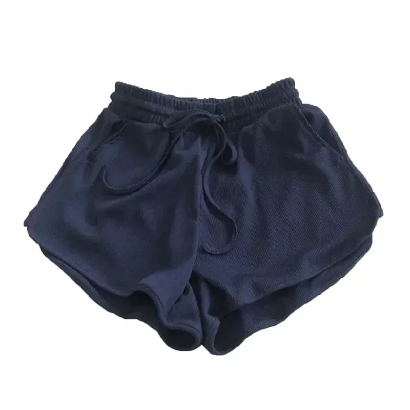 Pajama Cotton Loose-fitting Shorts Pants Bottoms Gauze Sleep Solid Home Summer Women Thin_ecoleips.com