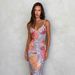 Women New Summer Dress Elegant Slim Printed Pure Desire Sleeveless Sling Dress Casual Streetwear For Female_ecoleips.com