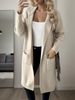 Women's Knitted Cardigan Windbreaker Jacket Autumn Winter Mid-Length European American Style 5030_ecoleips.com