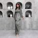 Cross-border Ready-to-ship Women's Clothing 2025 New Model Foreign Trade Loose-fitting Tie-waist Lantern Sleeve_ecoleips.com